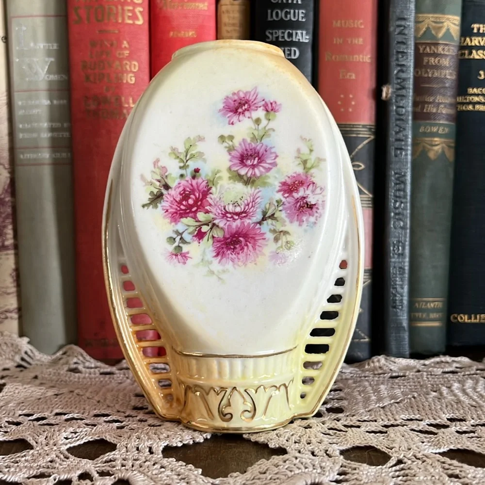 Antique, Early 20th Century Austrian Art Nouveau Floral Filigree Vase